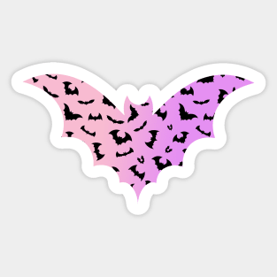 Pastel punk pink bat Sticker